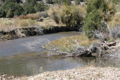 Fishing hole half way river